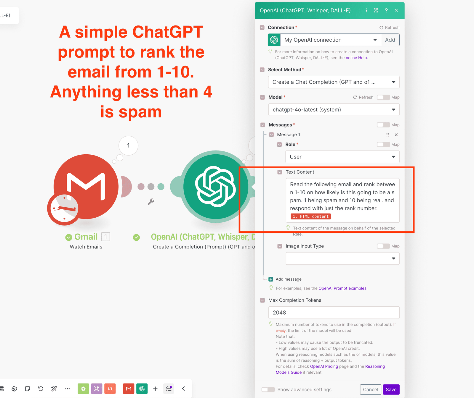 Make.com ChatGPT Integration